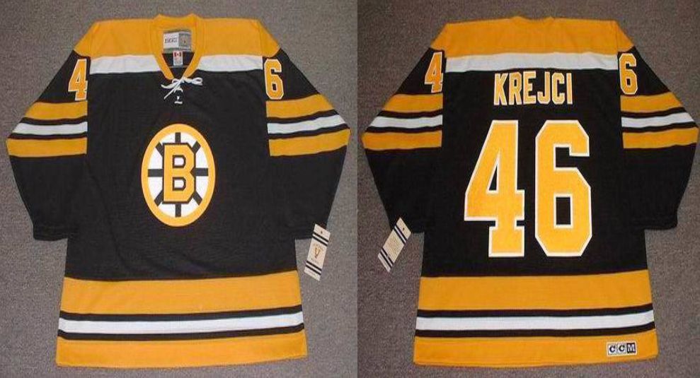 2019 Men Boston Bruins #46 Krejci Black CCM NHL jerseys